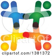 Poster, Art Print Of Teamwork Unity Group Of Colorful People