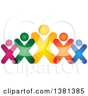 Poster, Art Print Of Teamwork Unity Group Of Colorful People