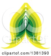 Poster, Art Print Of Green And Yellow Prayer Or Namaste Hands