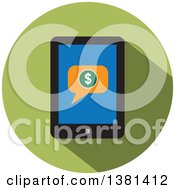 Poster, Art Print Of Flat Design Round Smart Phone Purchase Icon
