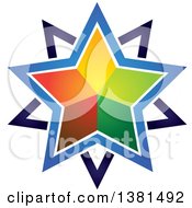 Clipart Of A Star Design Royalty Free Vector Illustration