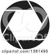Clipart Of A Black And White Camera Shutter Royalty Free Vector Illustration