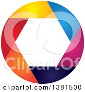 Clipart Of A Colorful Camera Shutter Royalty Free Vector Illustration