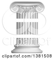 Poster, Art Print Of Greek Or Roman Column Pillar In Three Pieces