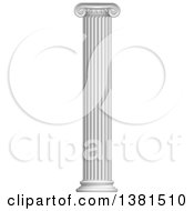 Clipart Of A Tall Greek Or Roman Column Pillar Royalty Free Vector Illustration