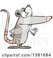 Cartoon Awesome Possum Pointing To Himself