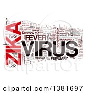 Clipart Of A Zika Virus Word Tag Collage Over White Royalty Free Illustration by MacX