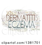 Clipart Of An Eczema Word Tag Collage Over White Royalty Free Illustration by MacX