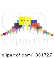 Clipart Of Colorful Speech Balloons Royalty Free Vector Illustration
