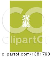 Clipart Of A Flat Design White Allium Floral Wedding Design On Green Royalty Free Vector Illustration by elena