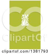 Poster, Art Print Of Flat Design White Allium Floral Wedding Design On Green