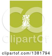 Poster, Art Print Of Flat Design White Allium Floral Rsvp Wedding Design On Green