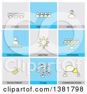 Clipart Of Icons With Text Royalty Free Vector Illustration