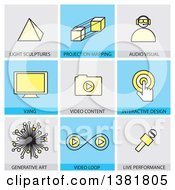 Clipart Of Icons With Text Royalty Free Vector Illustration by ColorMagic