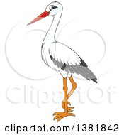 Poster, Art Print Of Stork Bird