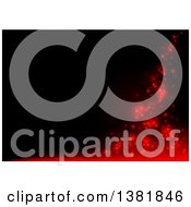 Clipart Of A Black Background With Red Glowing Lights Royalty Free Vector Illustration
