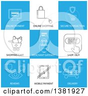 Clipart Of Retail Icons With Text Royalty Free Vector Illustration