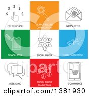 Poster, Art Print Of Business Icons With Text