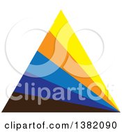 Clipart Of A Colorful Pyramid Royalty Free Vector Illustration