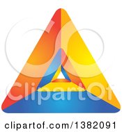 Clipart Of A Colorful Abstract Pyramid Design Royalty Free Vector Illustration