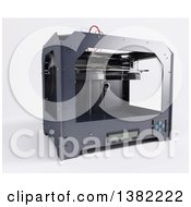 Clipart Of A 3d Printer On A White Background Royalty Free Illustration