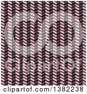 Clipart Of A Retro Zig Zag Pattern In Pink And Brown Tones Royalty Free Vector Illustration by KJ Pargeter
