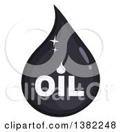 Poster, Art Print Of Cartoon Shiny Oil Drop With Text