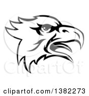 Poster, Art Print Of Black And White Screeching Bald Eagle Mascot Head