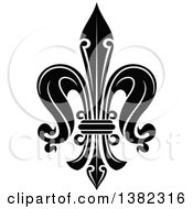 Clipart Of A Black And White Fleur De Lis Royalty Free Vector Illustration by Vector Tradition SM