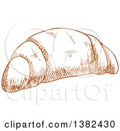Poster, Art Print Of Brown Sketched Croissant