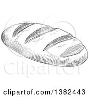 Poster, Art Print Of Gray Sketched French Bread