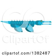 Poster, Art Print Of Robotic Styled Blue Pliosaur Dinosaur