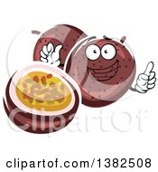 Clipart Of A Passion Fruit Character Royalty Free Vector Illustration by Vector Tradition SM