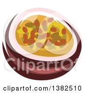 Clipart Of A Passion Fruit Royalty Free Vector Illustration by Vector Tradition SM