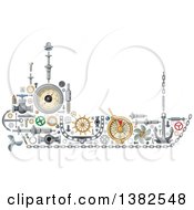 Poster, Art Print Of Ship Made Of Mechanical Parts
