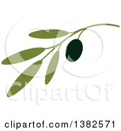 Clipart Of A Black Olive Design Royalty Free Vector Illustration by elena