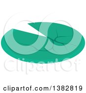 Clipart Of A Green Lily Pad Royalty Free Vector Illustration