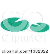 Clipart Of Green Lily Pads Royalty Free Vector Illustration