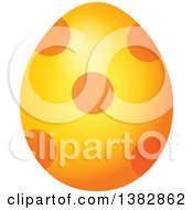 Clipart Of An Orange Polka Dot Easter Egg Royalty Free Vector Illustration