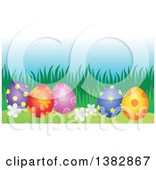 Poster, Art Print Of Decorated Easter Eggs In The Grass