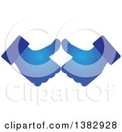 Clipart Of Gradient Hands Giving Thumbs Up Royalty Free Vector Illustration