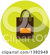 Poster, Art Print Of Flat Design Round Shopping Bag Icon