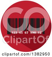 Clipart Of A Flat Design Round Bar Code Icon Royalty Free Vector Illustration