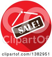 Clipart Of A Flat Design Round Sale Icon Royalty Free Vector Illustration