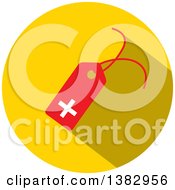 Clipart Of A Flat Design Round Price Tag Icon Royalty Free Vector Illustration