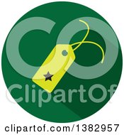Clipart Of A Flat Design Round Price Tag Icon Royalty Free Vector Illustration