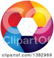 Clipart Of A Colorful Abstract Round Design Royalty Free Vector Illustration