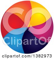 Clipart Of A Colorful Abstract Round Design Royalty Free Vector Illustration