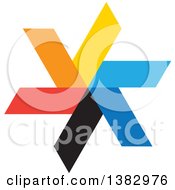 Clipart Of A Colorful Abstract Star Design Royalty Free Vector Illustration by ColorMagic