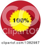 Clipart Of A Flat Design Round One Hundred Percent Icon Royalty Free Vector Illustration by ColorMagic